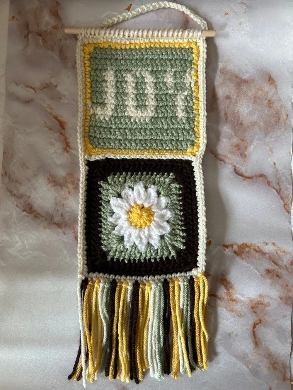 Joy Wall Tapestry Art- Handcrafted CreativelyM Original